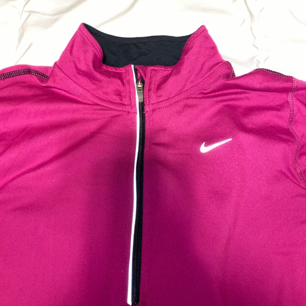 Small S Pink Nike Dri Fit Half Zip Jacket